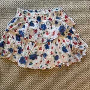 LoveShackFancy Floral Print Skirt ❤️💙🤍
